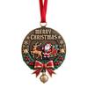 Christmas Ornaments Double-Sided Acrylic Santa Claus Bell Hanging Decor for Tree Home Store Festive Holiday Party Decoration