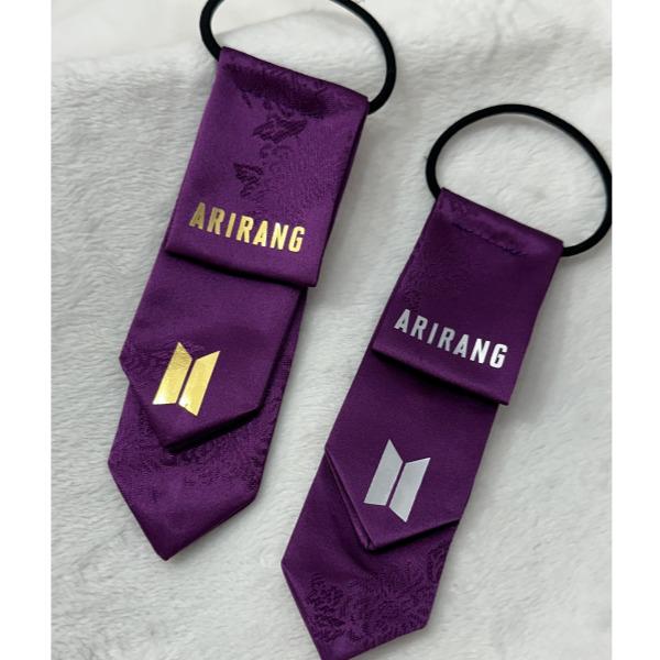 

Borahae BTS Arirang Yangdan Mini Danggi Hair Ribbon 2.Purple - Gold Foil