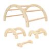 Chick Perch Paw Grinding Stable Structure Arch Shape Wooden Chicken Bar Stand for Farm Pet Coop