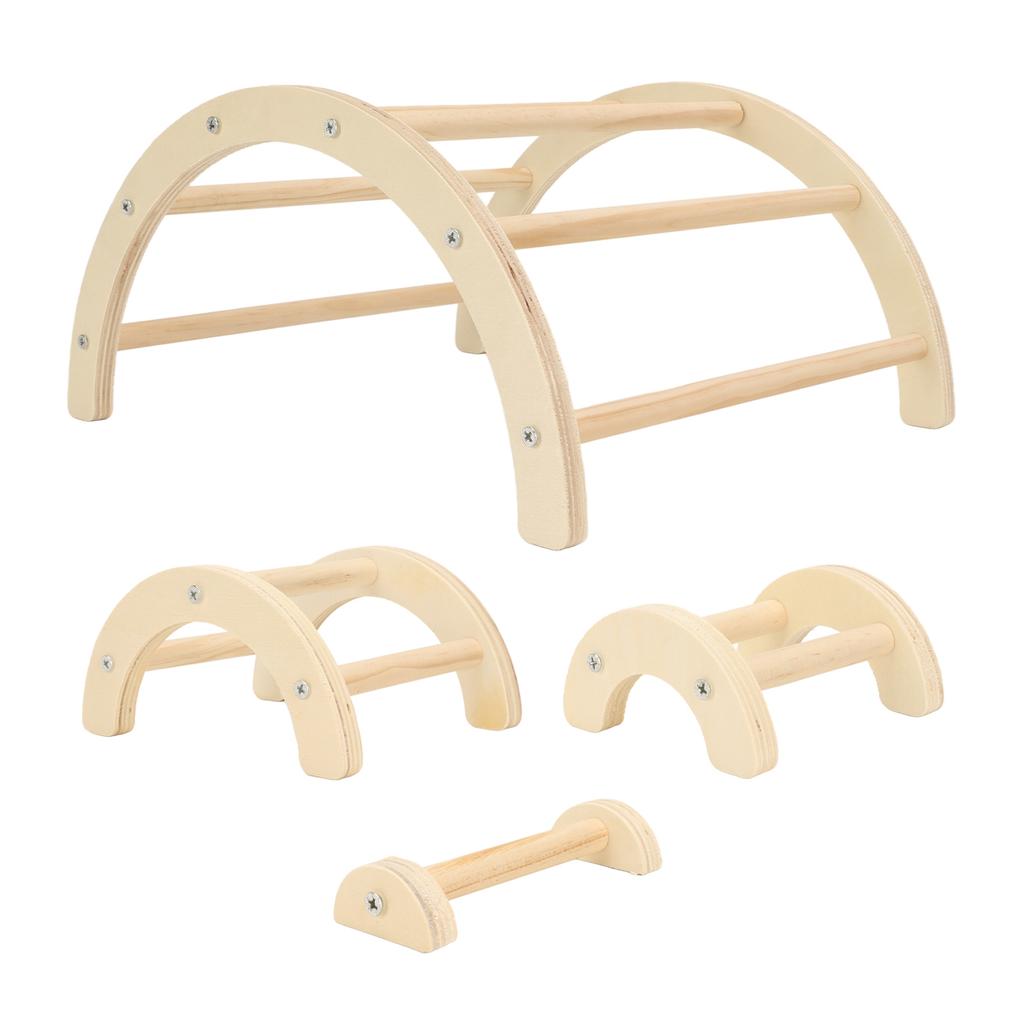 Chick Perch Paw Grinding Stable Structure Arch Shape Wooden Chicken Bar Stand for Farm Pet Coop