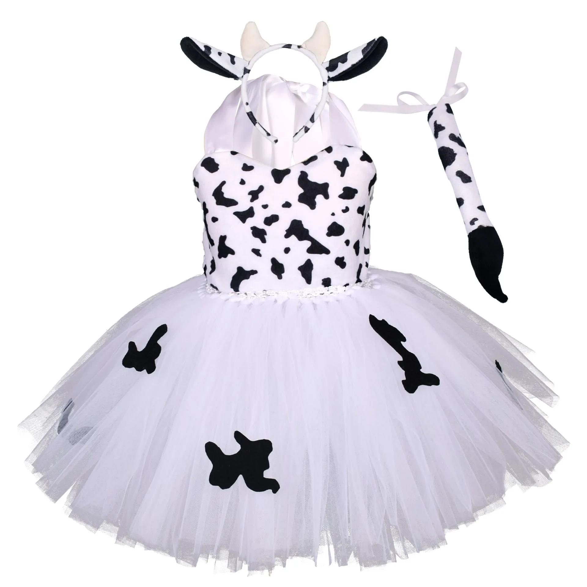 

Kids AnimalCostume Baby Girl Forest Theme Giraffe Cow Tiger Leopard Zebra Print Tutu Dress Birthday Cosplay Jungle Party Outfit 6-12M