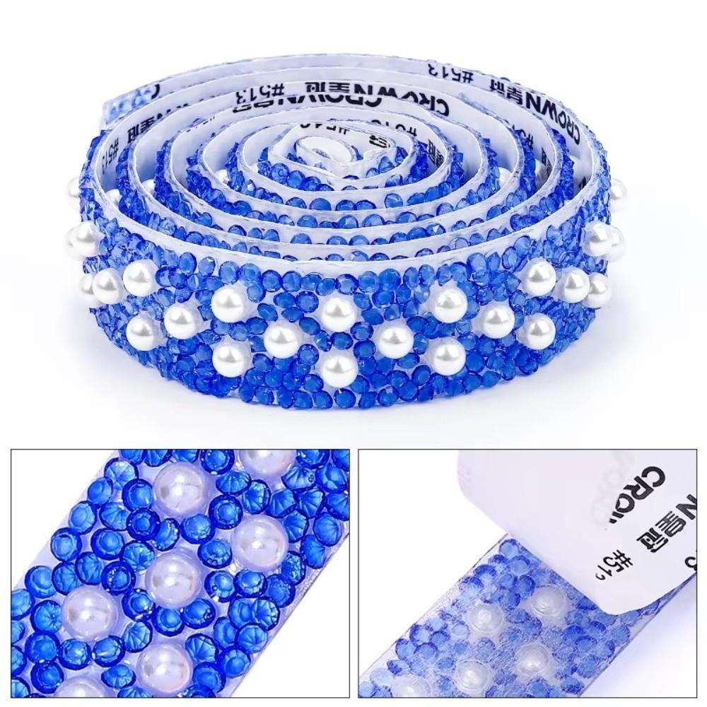 DIY Self Adhesive Rhinestone Chain 1Yard Resin Rhinestone Trim  Dress Skirt Clothing Accessories