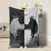 Demon Angel Digital-printed Polyester Bedroom Velvet Flannel Cover Blanket Fleece Soft Sofa Cover Blankets for Beds