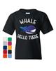 Whale Hello There Youth Kids Boys T-Shirt Funny Wildlife Ocean Cute Pun Wordplay Kids Tee