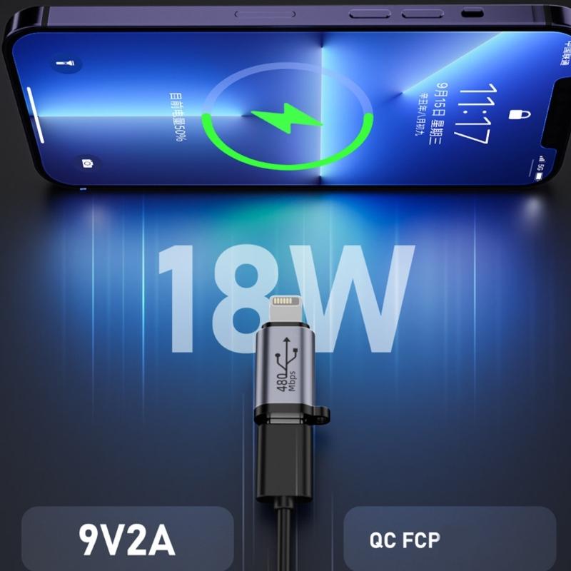 Type-C/Micro To iOS8Pin Conversion Adapter, iOS8pin To Type-C/Micro USB Converter Support Charging & Data Transfer