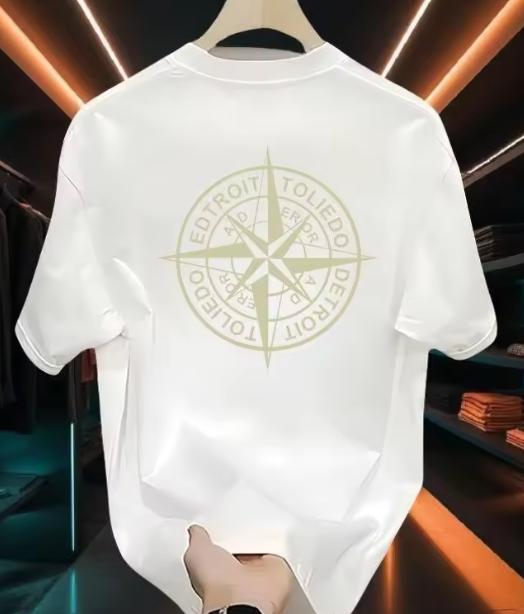 Sommer Neues Muster Gedrucktes T-Shirt Geeignet für Unisex Und Unisex Hergestellt Aus Reiner Baumwolle Modisches Und Vielseitiges T-Shirt