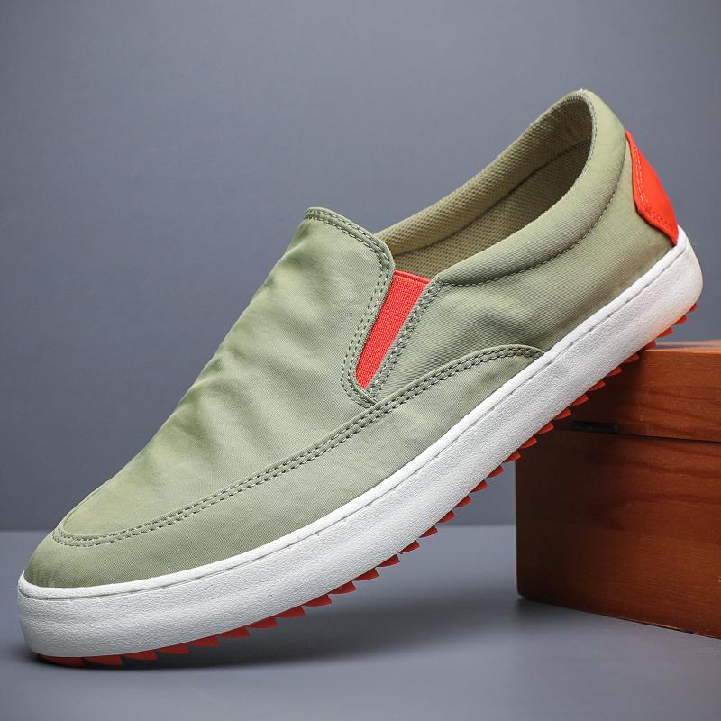 

Мода Новинки Мужские Летние Вулканизированные Туфли Повседневные Спортивные Плоские Холщовые Слипоны Мужские Deportivas Hombre Обувь для Вождения BD24042 38