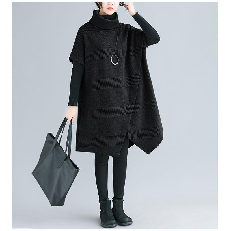 DIMANAF Women Pullovers Sweatshirts Thicken Plus Size Turtleneck Lady Tops Loose Bat Sleeve Shirts Dress Oversize Winter Autumn