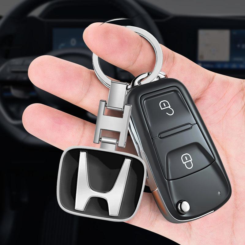 Car Keychain Car Emblem Gift with Key Ring Auto Accessories for Honda Mugen Power TypeR Jazz City Civic Inspire Accord FIT HRV CRV Odyssey Jade