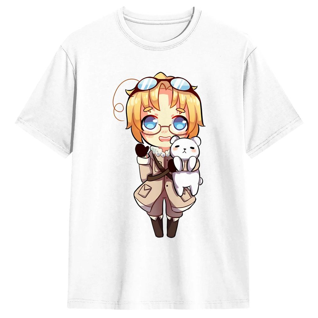 Hetalia Achsenmächte T-Shirt Sommer Baumwoll-T-Shirts Für Unisex Harajuku Lässiges T-Shirt Kurzärmelig Ästhetische Kleidung