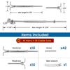 10 Pairs Cable Railing Kit T316 Stainless Steel 1/8" for Wood Post Wood Easy System Angle 180° Adjustable Stairs Deck