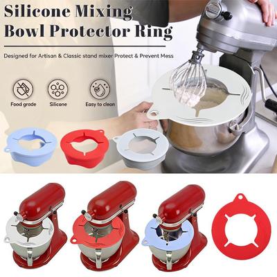 Silicone Flour Mixing Bowl For KitchenAid Artisan KSM150 Mixer Accessory With Anti-Scratch Cover Flour Guard