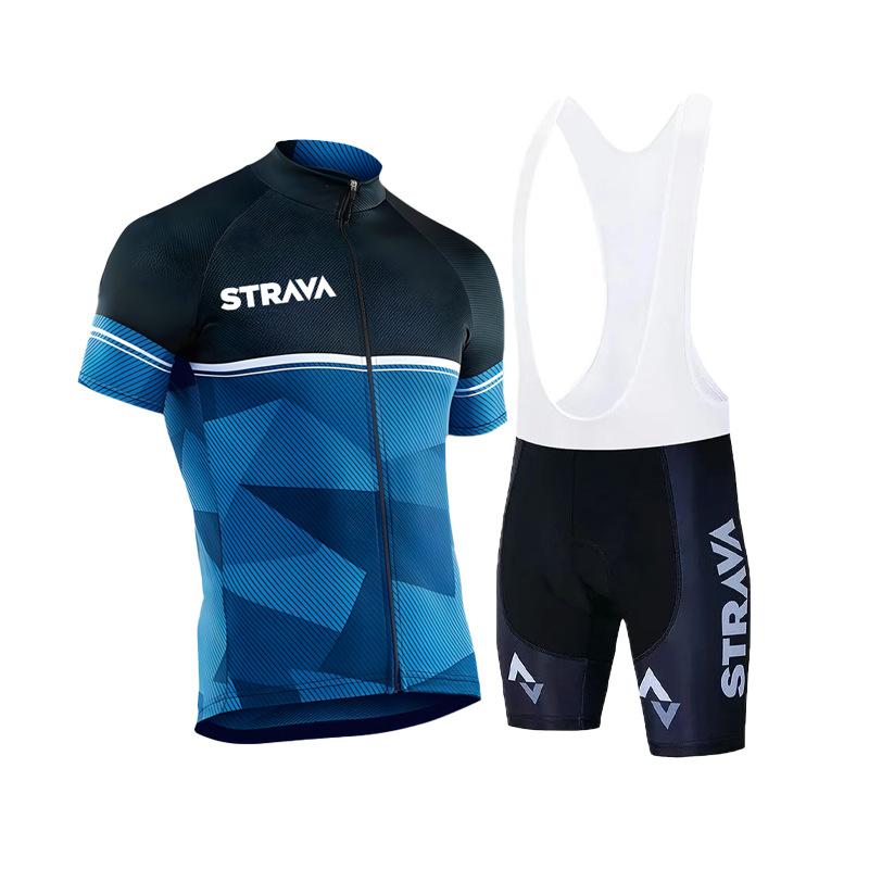 Bicycle Cycling Suit Short-sleeved Suit Men's Spring Summer Road Cycling Suit Quick-drying Breathable Mountain Bike Cycling Suit