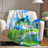 Frutiger Aero Blanket Warm And Soft Suitable For Bedroom Living Room Sofa Bed Office Travel Camping
