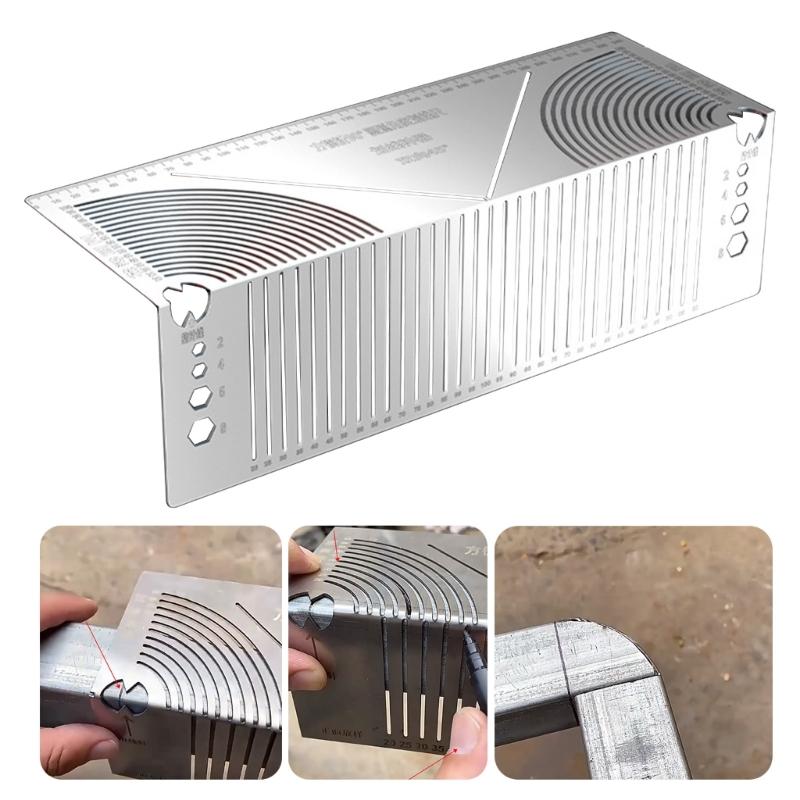 Adjustable Steel Bending Marking Gauges Square Metal Pipe Precisions Parallel Line Layout Tool Upgrades for 90 Degree Curves