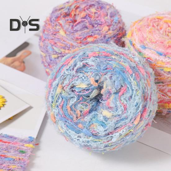 Hand Spun Art Yarn Hand Blended Yarn Colorful Handmade Crafting Yarn for Jewelry Making Junk Magazines Knitting Crafts Card Making