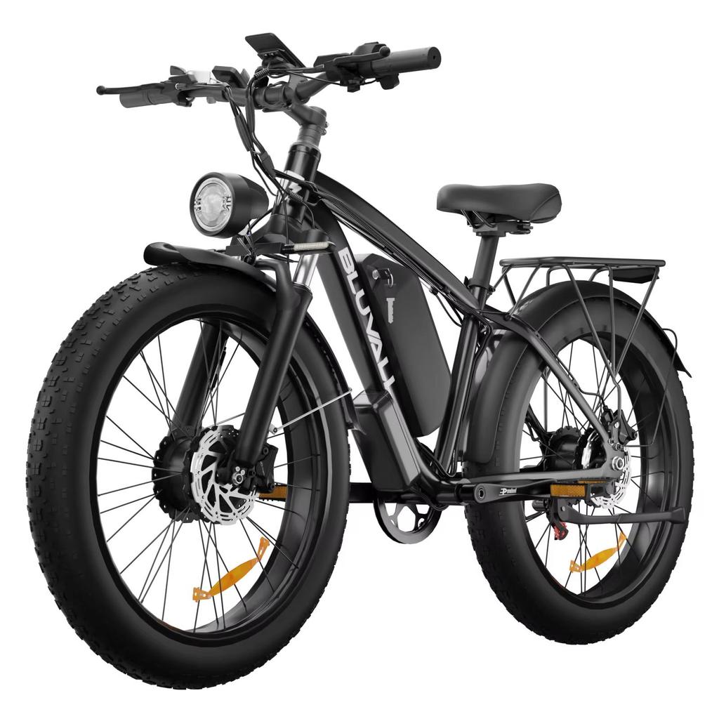 Elektrický bicykel Bluvall B1 s dvojitým motorom 2000 W, odnímateľnou batériou 48 V 22,4 Ah, hydraulickou brzdou pre elektrický bicykel s hrubými pneumatikami 26 * 4,0 palca