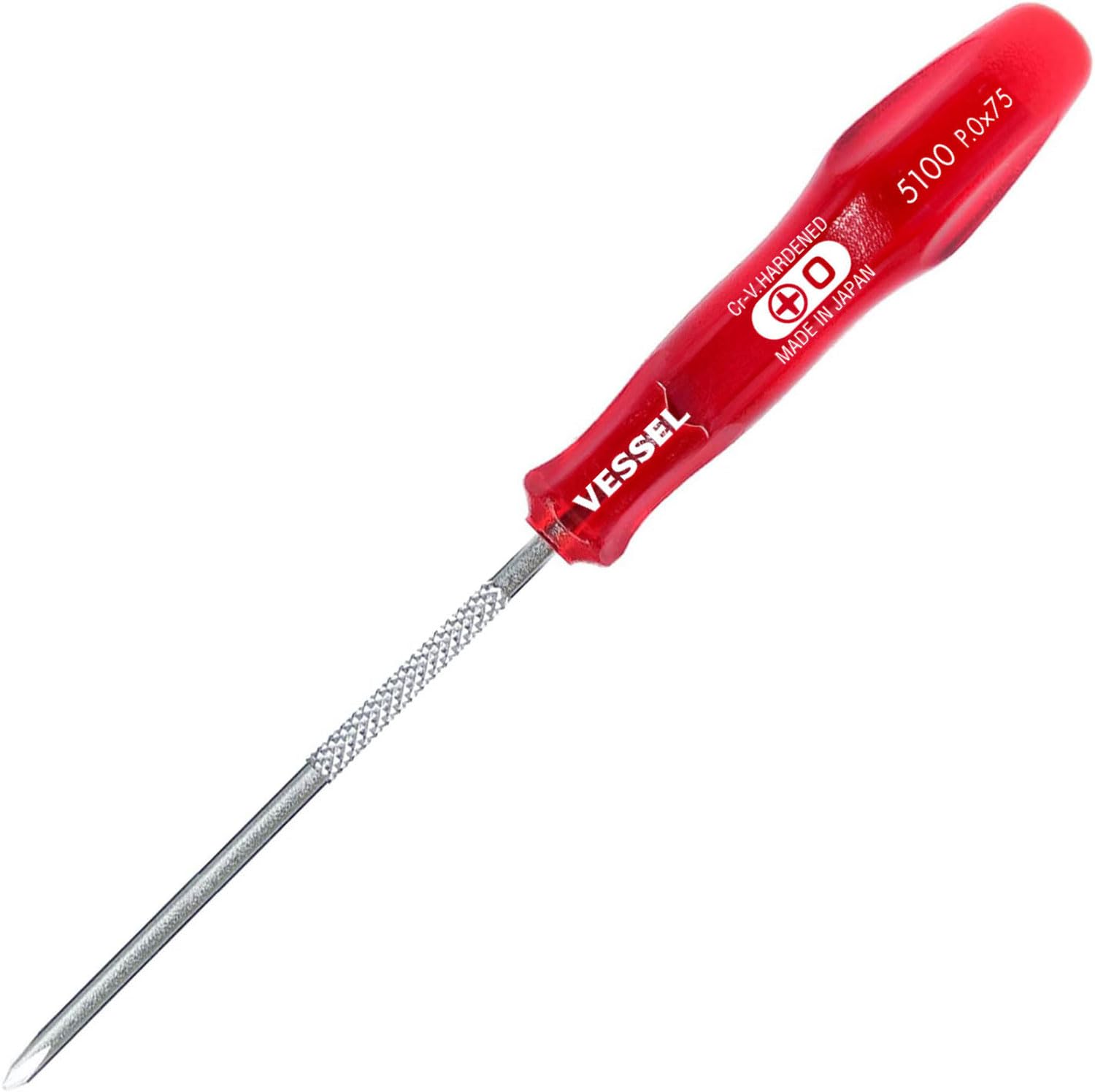 VESSEL Power Grip Precision Shank Screwdriver x 75 +0 B-5100