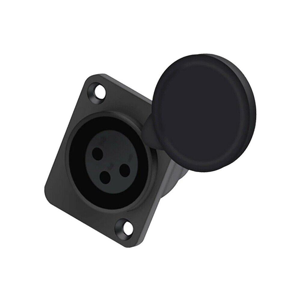 XLR 3-pin Female Socket 1pc Auto Replacement Parts Auto Replacement Parts Black