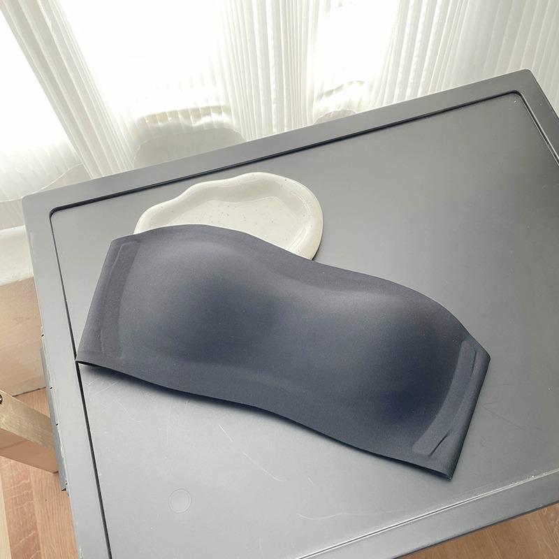 Women s Seamless Strapless Anti-Slip Bandeau Bra with Tummy Control & Jelly Strip L 75/80