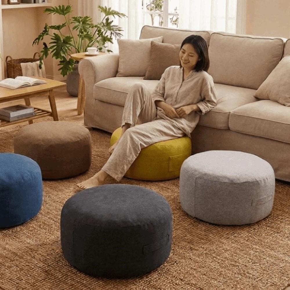 Large Capacity Seat Cushion Cover Unstuffed Clothes Storage Bag Sofa Stool Cover Living Room Use