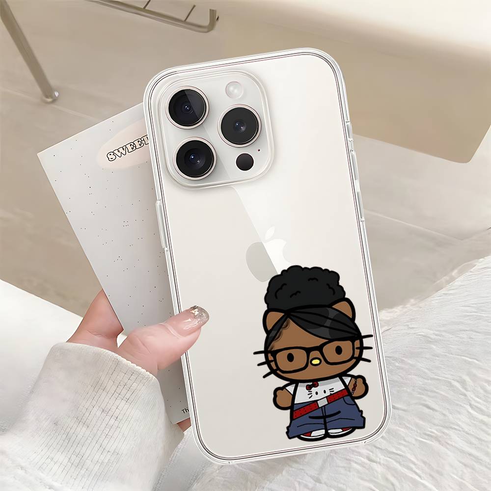 B-Black Earthy Head Wrap H-Hello K-Kit-ty Phone Case For Iphone17 16 15 11 13 14 Pro Max 7 8 Plus X Xr Xs Max Se2020 12mini Tran