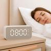 Mini Bluetooth Speaker Stereo Sound LED Mirror Clock Multifunctional FM Radio  Gift