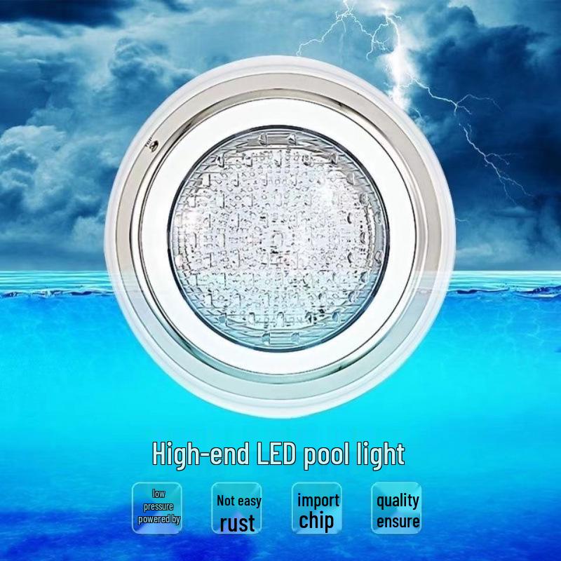 LED Waterproof Pool & Pond Underwater Spotlight, Colorful 12V/24V Fountain Wall Light for Outdoor Use