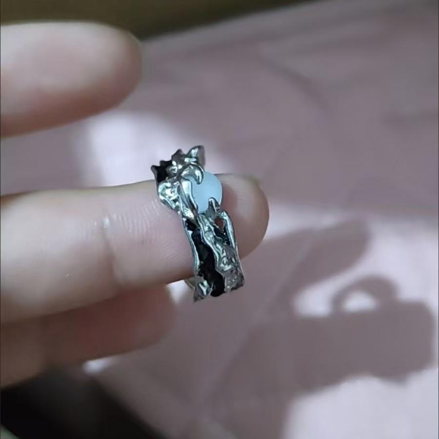 

-plated Couple Rings One Size серебряный