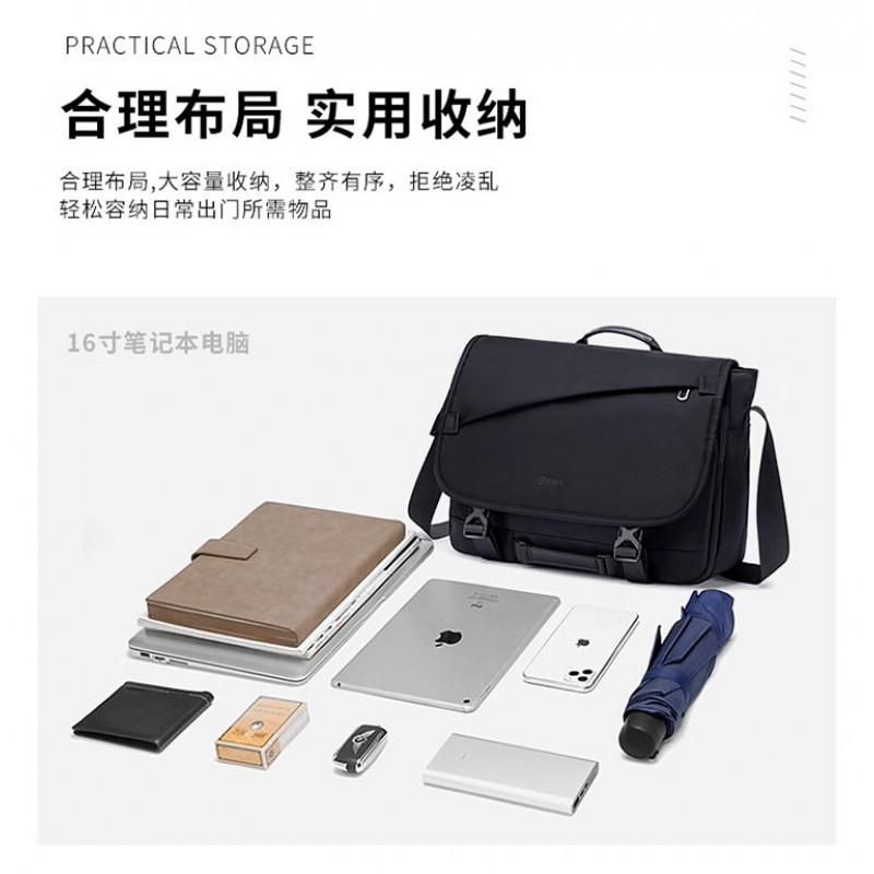 Handheld Men's Large Capacity Nylon Shoulder Crossbody Bag New Waterproof 15.6-inch
