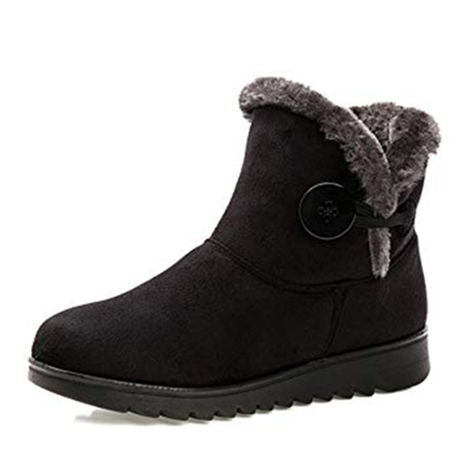 

Женские модные зимние ботинки с теплоизоляцией и утолщенным дизайном 41 чёрный