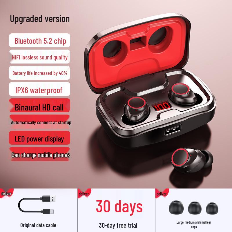 2026 Authentic Wireless Noise-Canceling Bluetooth In-Ear Headphones with Long Battery Life