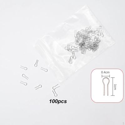100 Pieces Hanging Pins Alloy Wire Jump Rings Mini Firing Accessories for Ceramic Ornaments