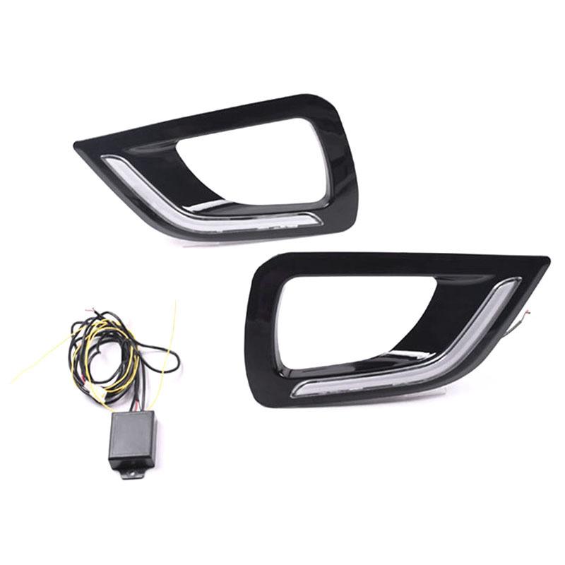 Durable-LED DRL Daytime Running Light Fog Lamp 12V Car Running Lights For Nissan Navara NP300 2015-2018