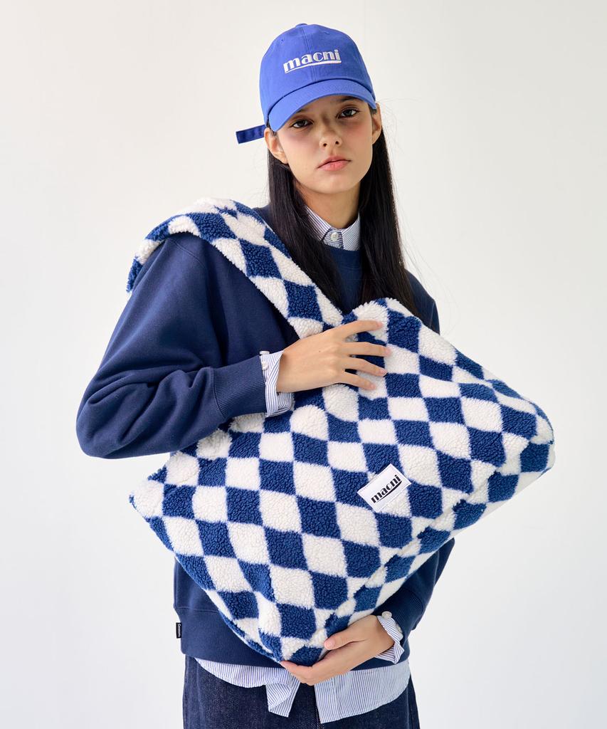 Macni Harley Quinn Checker Shoulder Bag_Navy