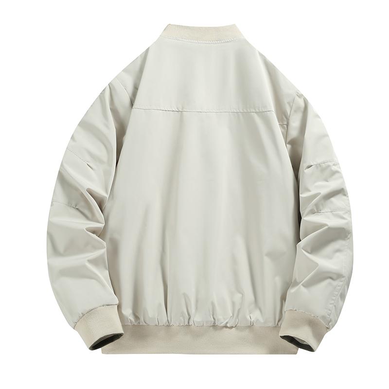 Men's Solid Color Fashionable Casual Padded Cotton Jacket Thick Warm Outerwear for Autumn Winter Foreign Trade