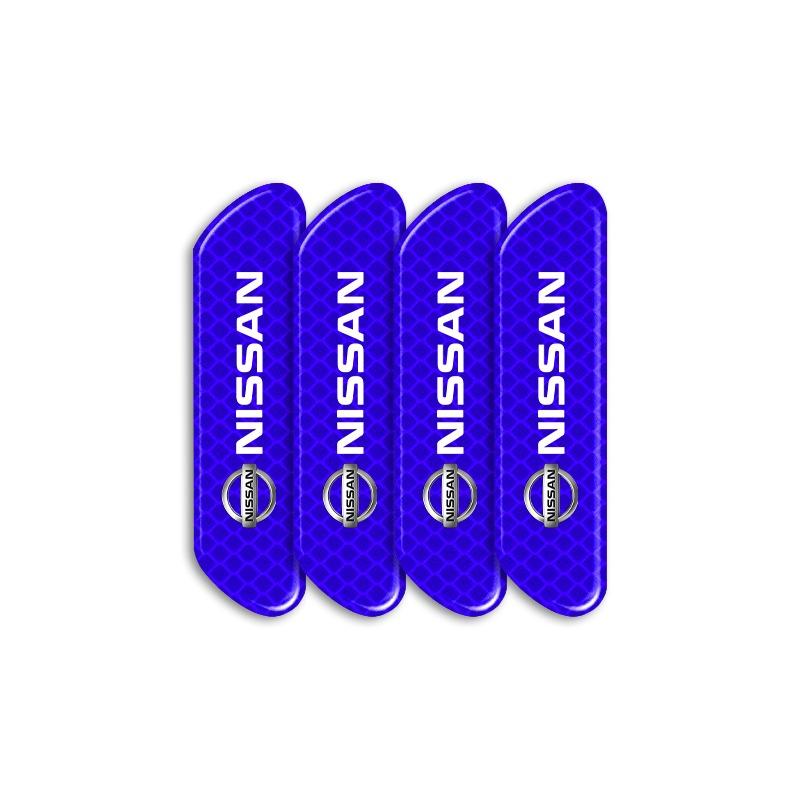 4PCS Car Door Safety Warning Reflective Mark 3D Sticker Car Accessories For Nissan Nismo Qashqai J11 J10 Juke X Trail T32 Tiida Teana Skyl