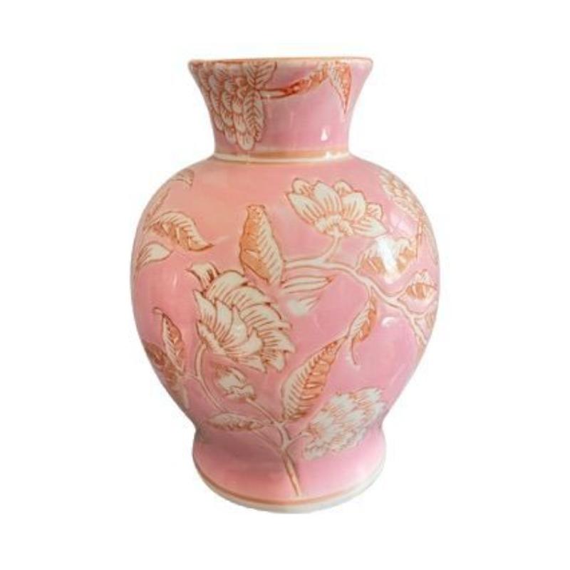 Blue and White Porcelain Vase Pink Pot Chinese-style Retro Porcelain Jars Flower Vase Flowerpot Home Decoration Accessories