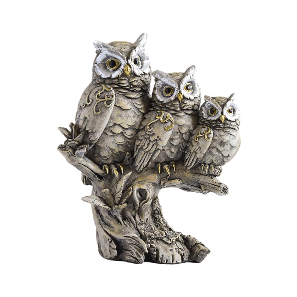 Owl Figurines Owl Statue Owl Sculpture Animal Statue for Office, Desktop Living Room