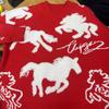 High-End Red Christmas Sweater for Plus Size Women: Loose, Slimming, Super Stylish Knitwear Top