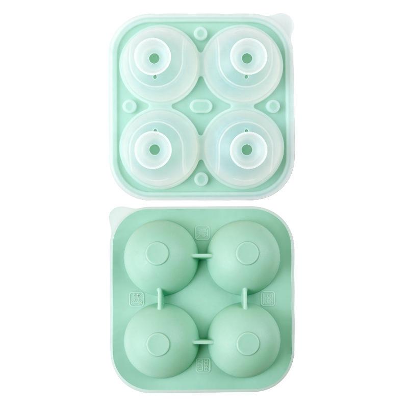 Silicone Ice Cube Tray for Hockey Puck & Tennis Ball Molds - Household Ice Cube Mold Box