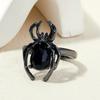 Vintage Weiß Schwarz Kristall Spinne Offene Verstellbare Ringe Punk Insekt Fingerring Gothic Halloween Schmuck Geschenke Für Frauen Männer