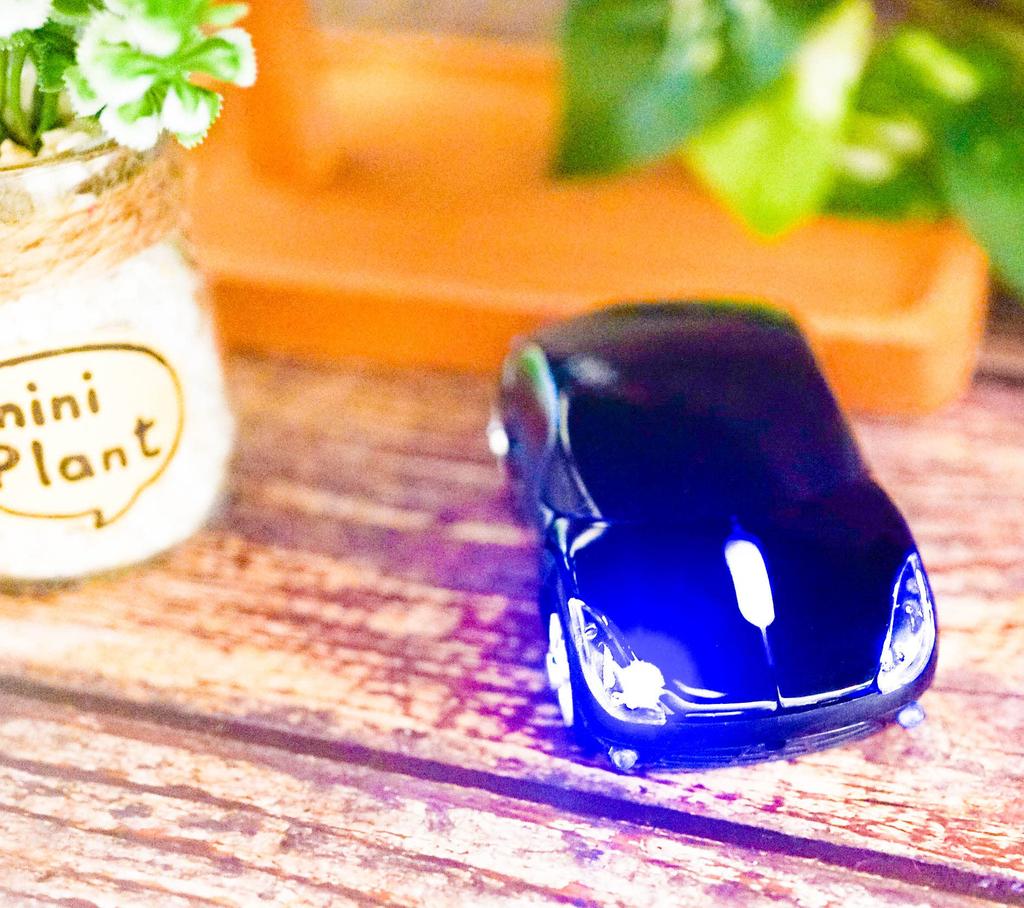 USB Wireless Car Set of Sports Car Optical Mouse, Black, 2, White, Mouse, Wireless, Quiet,