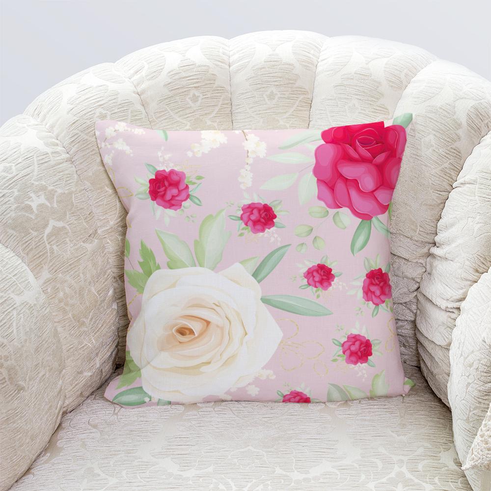 Fashion Harajuku Rose Decorative Pillowcase Printed Sofa Chair Bedside Body