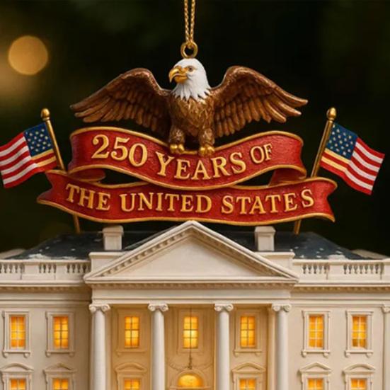 US 250th Anniversary Decoration 250 Years of The United States Commemorative Ornament Keepsake Patriotic Hanging Decoration