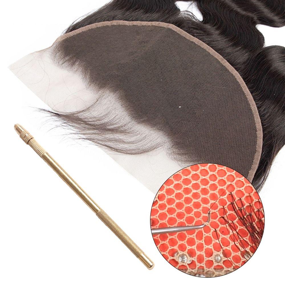 5pcs/set Golden Lace Wig Needles Durable Wig Making Kit Ventilating Needles  Professional