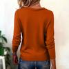 Women's Fashionable Casual Long-sleeved Solid Color Turtleneck Top
