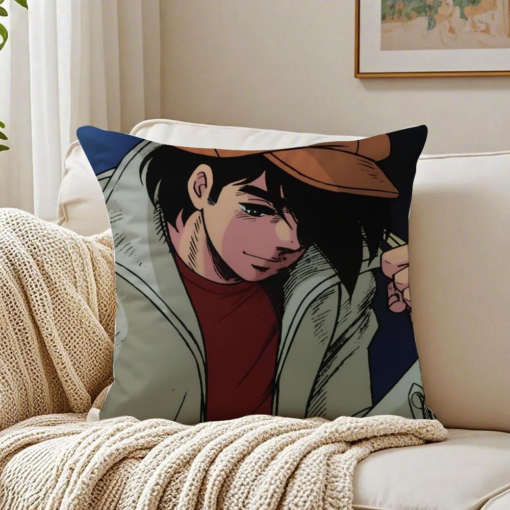 Sports Anime AAshita no Joe Cushion Cover Linen Pillowcase Soft  for Sofa Bed Home Room Decor
