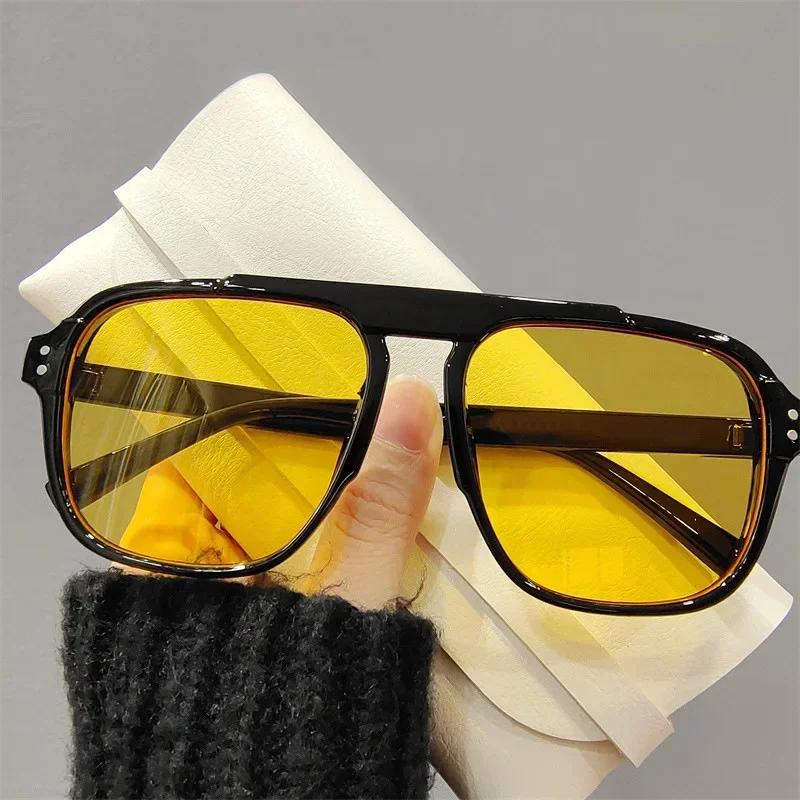 New Square Box Anti-Glare Sunglasses Fashionable Versatile Simple Street Shooting Trend Sunglasses Outdoor Sun Glasses