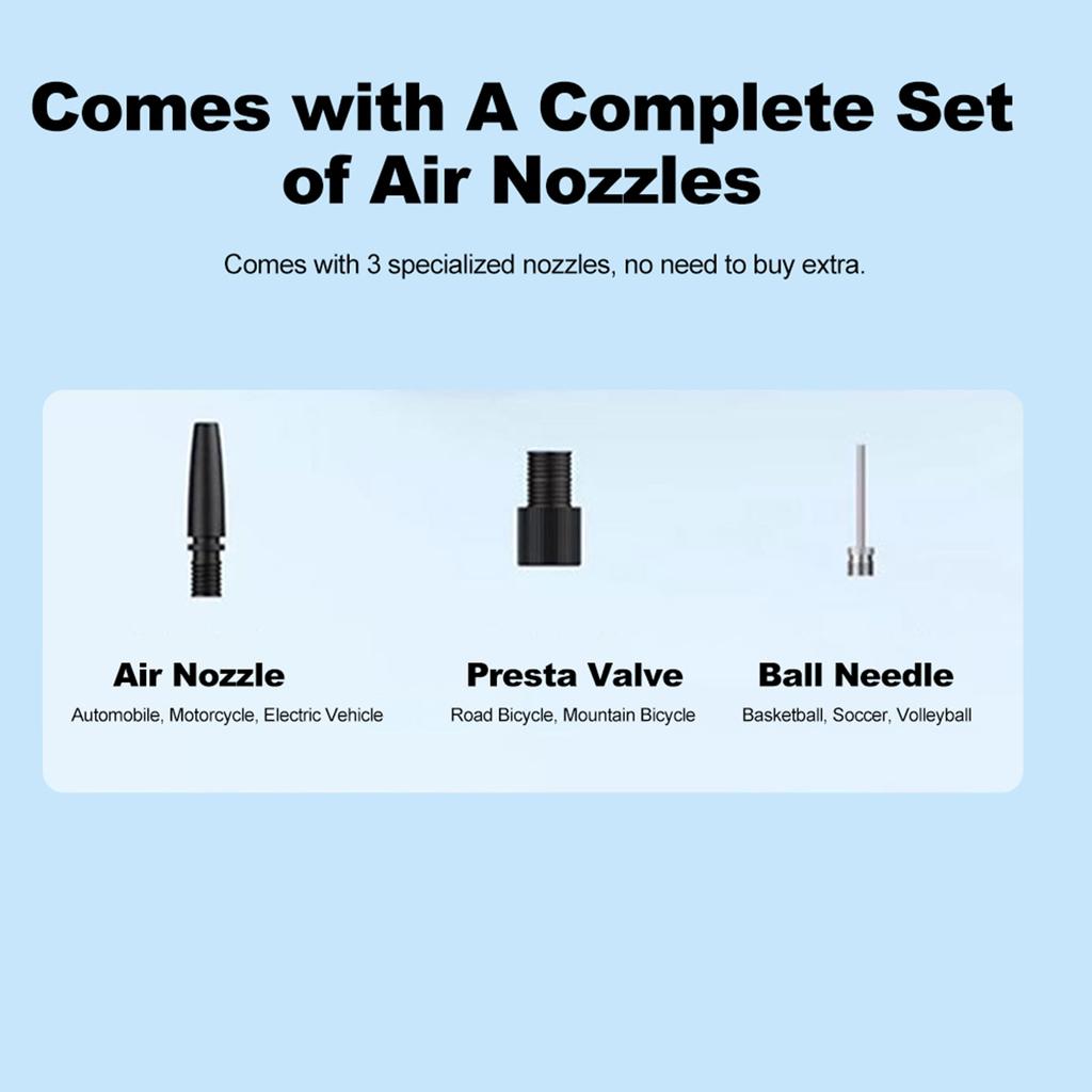 Tire Inflator Portable Air Compressor 6000mAh & 150PSI Air Pump for Car Tires Tire Pump with LED Light for Car